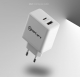 Amplify White Dual Wall Charger 20w+12w Amp-8041-wt by Amplify in Cellular, Accessories at OK Furniture.