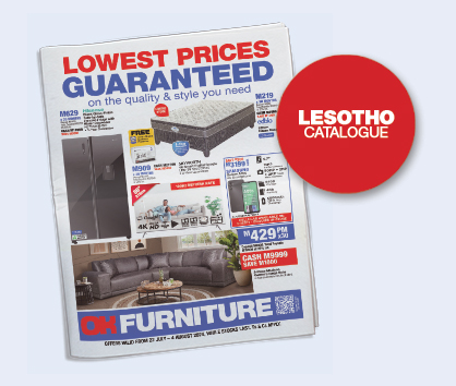 Discover the lowest prices guaranteed on the quality and style you need for your home. Get furniture, entertainment, and more home essentials on credit or lay-by, or with cash. Prices valid until 4 August 2024, while stocks last. Ts & Cs apply. 